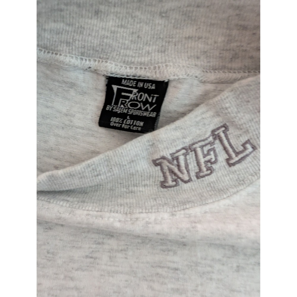 Vintage‎ Raiders Front Row NFL Football T-Shirt Gray Black Long Sleeve Large - Picture 3 of 7